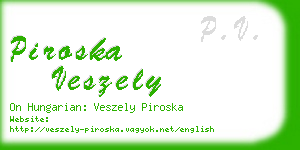 piroska veszely business card